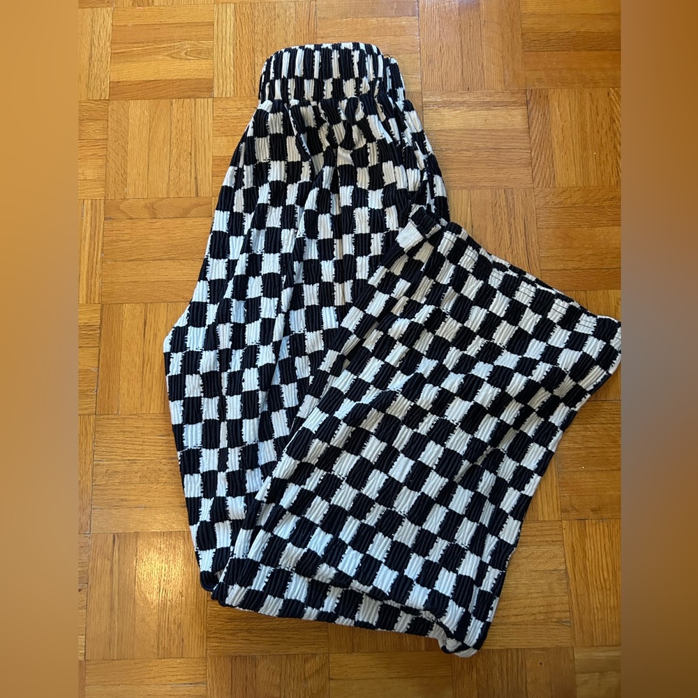 Black and White Checkered Pants